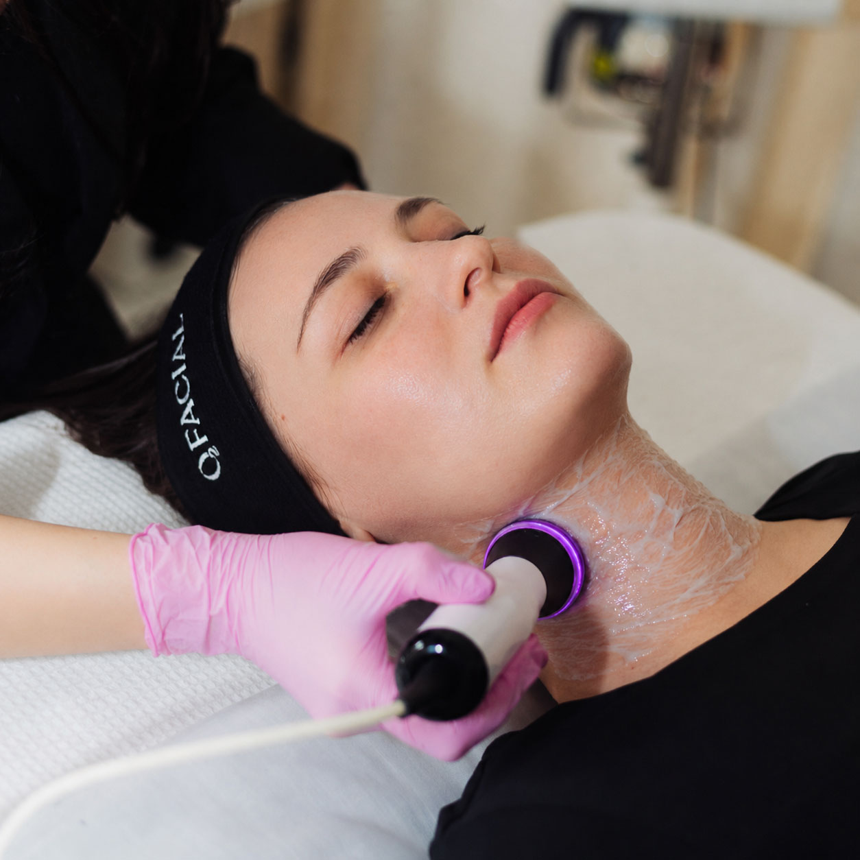 GLO₂ Neck Add-On treatment at Rivage Day Spa