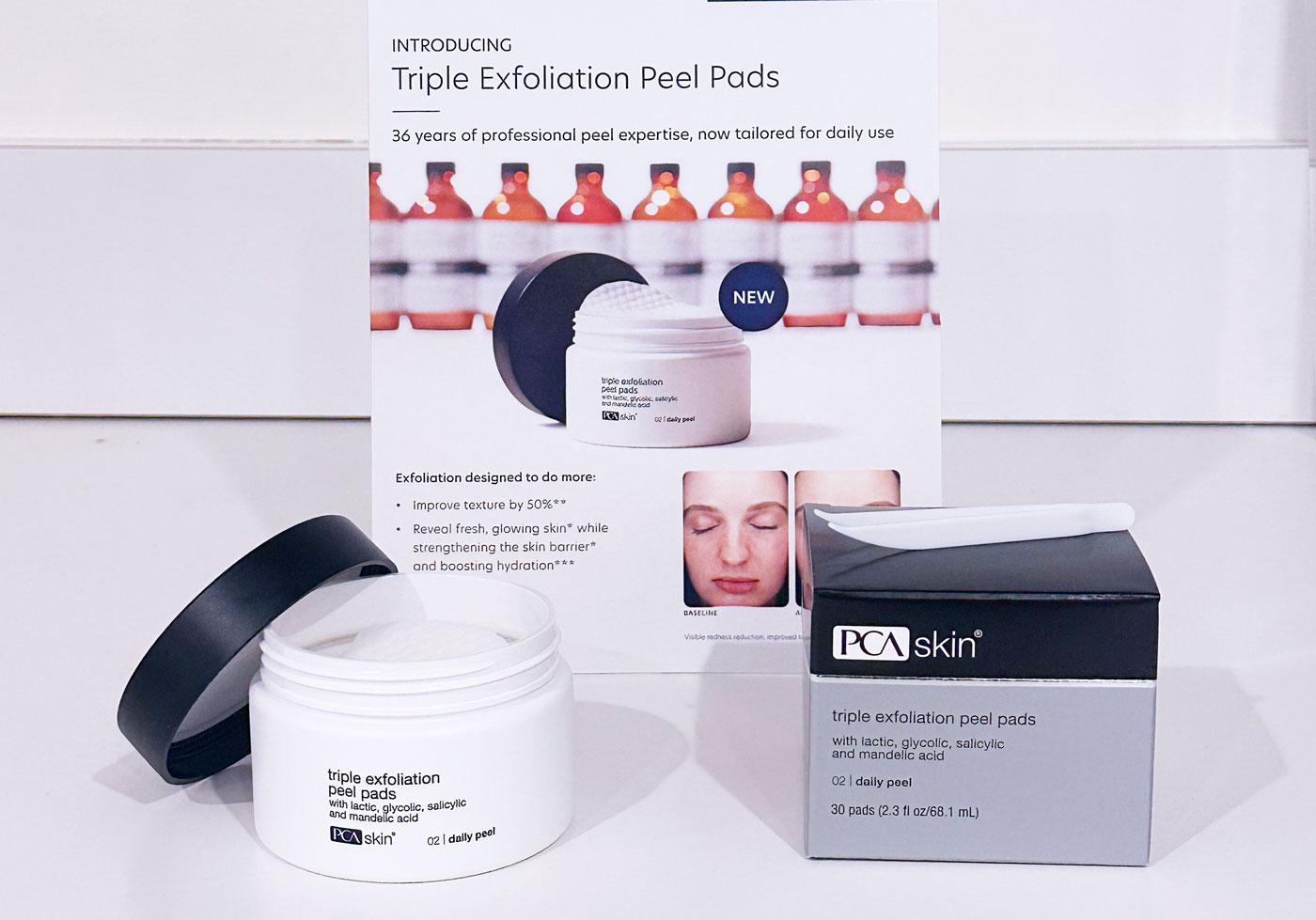 PCA Skin Daily Exfoliant Pads acne skincare at Rivage Day Spa Birmingham MI